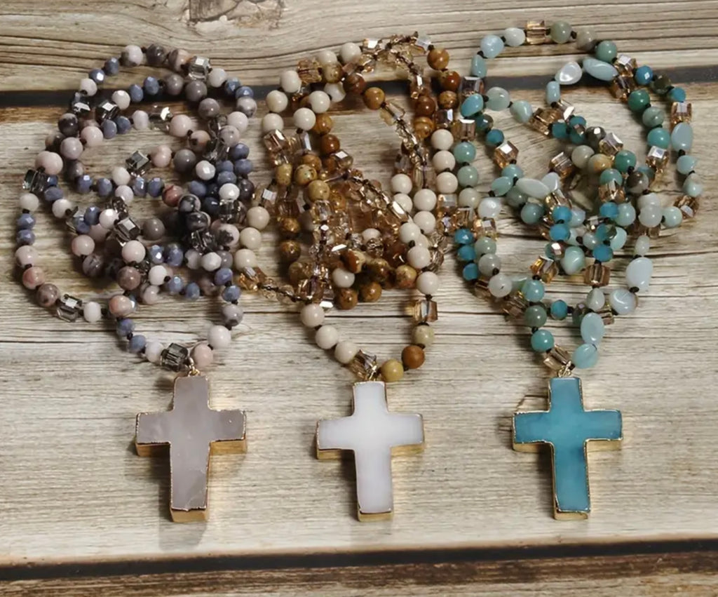 Beautiful Beaded Cross Necklace